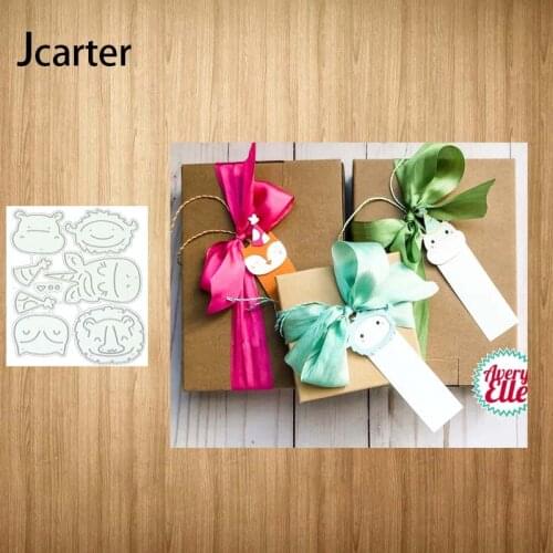 Fox Hippo Animals Tag Metal Cutting Dies Craft Stencil Scrapbooking Handmade Tools Make Album Paper Punch Blade Decor Template