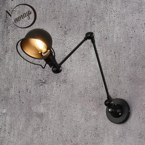 Loft Vintage industrial jielde long Arm adjustable Wall Lamp Reminisce Retractable E14 LED wall lights for bedroom living room
