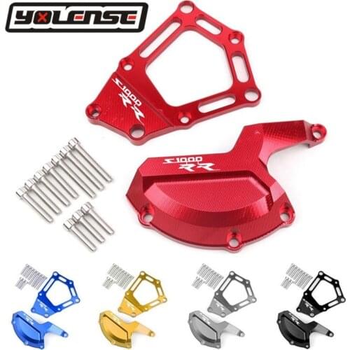 LOGO S1000RR Motorcycle CNC Aluminum Engine Stator Starter Cover Frame Slider Protector For BMW S1000 RR 42 K46 2009-2017