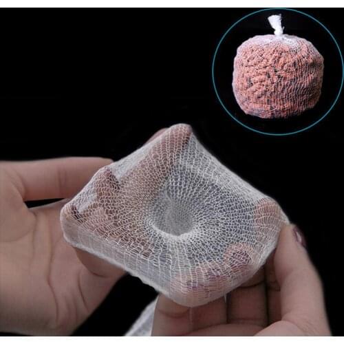 25mmx5m Carp Fishing Baits Bag Mesh PVA Dissolve Bag Water Dissolving Bag Universal Refill Stocking Bags for Solid Baits Tackles