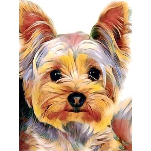 Cute Animal Puppy Diamond Painting Round Full Drill Nouveaute DIY Mosaic Embroidery 5D Cross Stitch YorkshireTerrier Pattern Dog
