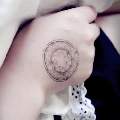 CARDCAPTOR SAKURA KINOMOTOSAKURA Star magic circle TATOO Sticker XR051