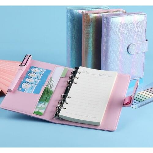 2021 New A6 Pu Leather Binder Budget Notebook Planner Organizer System With Clear Zipper Pockets Expense Budget Sheets