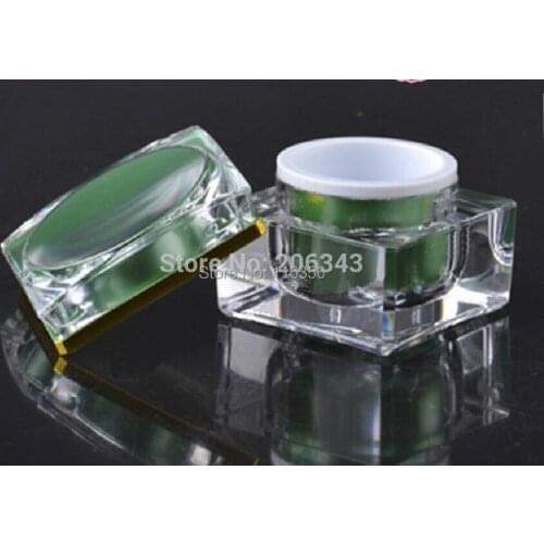 New arrival 30g green patels shape acrylic cream bottle,eyecream jar,Cosmetic Jar,Cosmetic Packaging