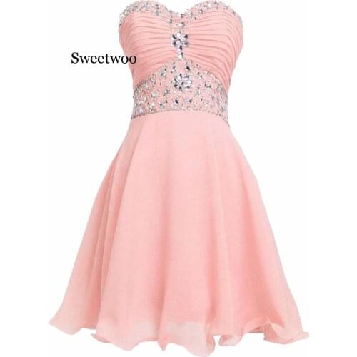 New Sexy Sweetheart Beads Short Dresses 2020 With Beading Prom Party Dresses