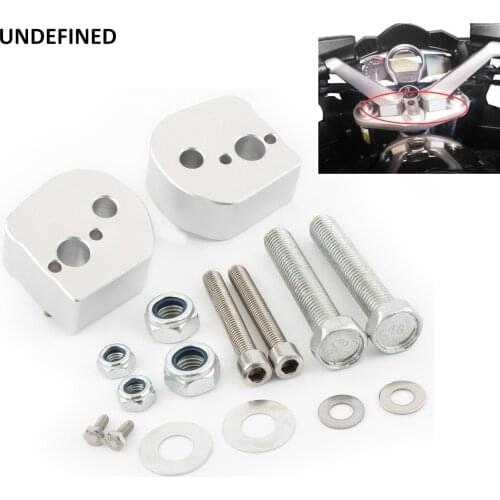 Motorcycle Handlebar Riser for Yamaha FJR 1300 1" 25mm CNC Silver Handle Bar Riser Clamp Mount FJR1300 2006 2007 2008 2009-2019