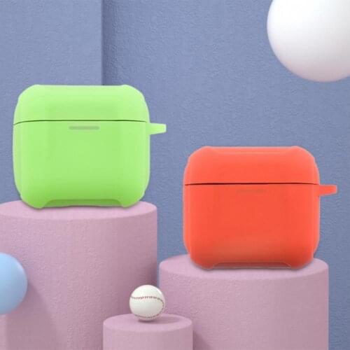 Anti-slip Silicone Earphone Protective Case Shell With Carabiner Wireless Headphones Cover for Skull Candy Indy Evo