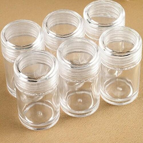 60Pcs Bottles Transparent Diamond Painting Beads Storage Bottles Embroidery Beads Storage Container Storage Box Bolltes