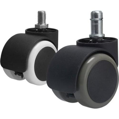 5Pcs Office Chair Wheel Caster 2" 50KG 360 Degree Mute Swivel Castor Furniture Feet Replacement Wheels Roller Rubber