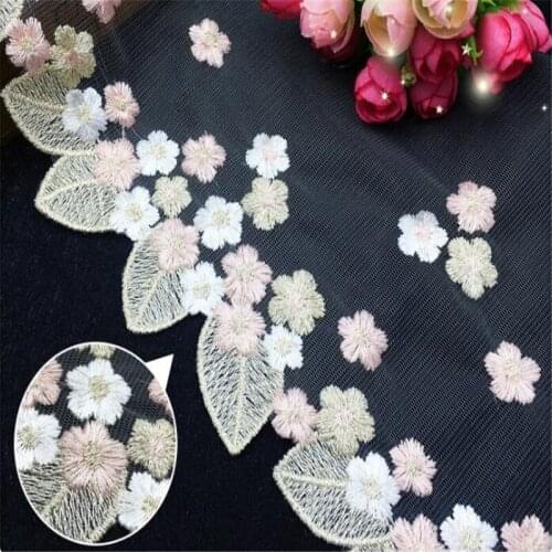 Pink polyester water soluble lace diy toy lace bar code gold mesh mesh embroidery polyester lace