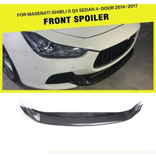 Carbon Fiber / FRP Front Bumper Lip Spoiler For Maserati Ghibli S Q4 Sedan 4-Door 2014 - 2017 Front Bumper Lip Apron Splitters