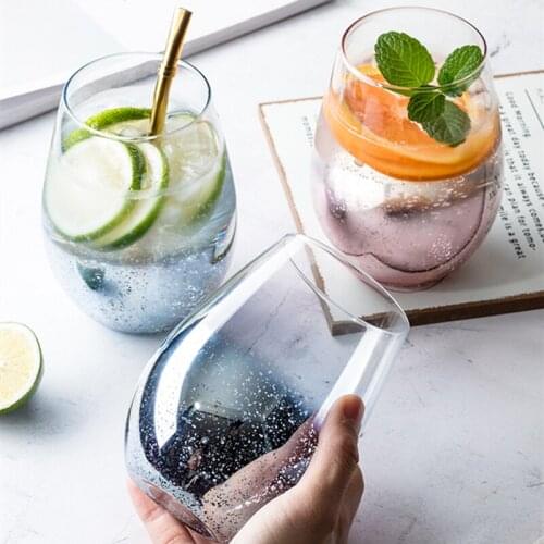 Glass Cup Beer Espresso Coffee Cup Set Starry Sky Gradually Changes Color Cup Water Mug Tea Glass Whiskey Glass Cups Drinkware