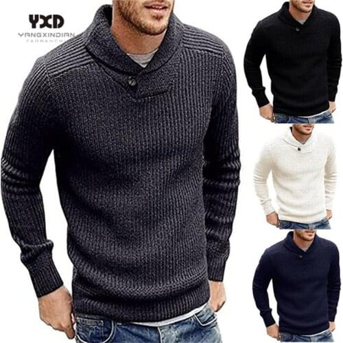 Men Clothes Fashion Brand Sweater off white Pullovers V Neck Warm Slim Fit Jumpers Knit Jacquard Korean Style Casual Clothing