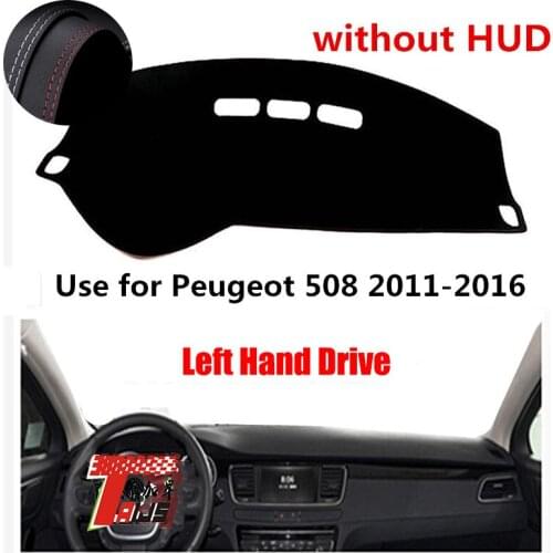 TAIJS Factory Sun Shade Leather Car Dashboard Cover For Peugeot 508 2011 2012 2013 2014 2015 2016 Without HUD Left hand drive