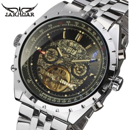 Top Luxury Brand Men Automatic Mechanical Watches Stainless Steel Dial Mechanical Business Wristwatch Gifts Relogio Masculino