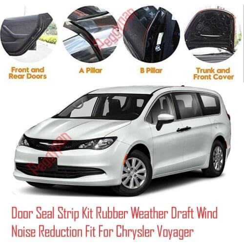 Door Seal Strip Kit Self Adhesive Window Engine Cover Soundproof Rubber Weather Draft Wind Noise Reduction For Chrysler Voyager