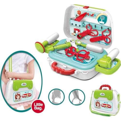15Pcs/Set Simulation Medical Tools Shoulder Bag Kids Pretend Play Education Toy