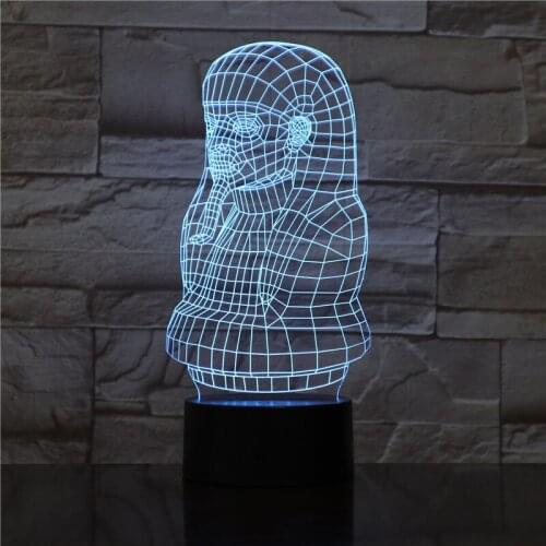 3D Lamp The Pharaohs of Egypt Color Changing with Remote Battery Operated Personalized Present 3d Optical Led Night Light Lamp