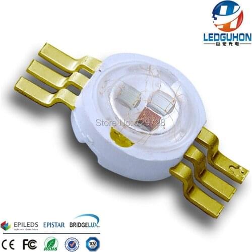 9W RGB color high power led with Gold-plated frame
