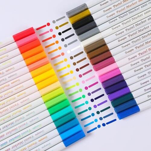 Acrylic Pastel Pen 36 Color Colored Pen DIY Photo Album Graffiti Pen Bullet Journal Painting Supplies 12/24 Color Set