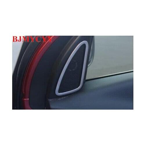 BJMYCYY 2pcs/set A column on audio stainless steel decorative box for Hyundai ix35 2018