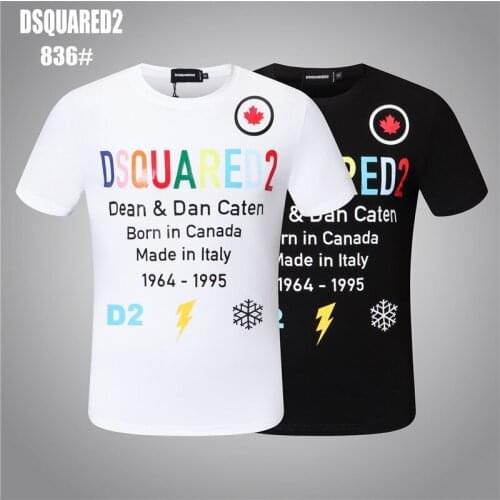 More Style 2021 Italy Dsquared2 Brand DSQ2 Men Skinny T-shirt Streetwear Male Casual O-neck Short Sleeve Graphic Tshirt M-3XL