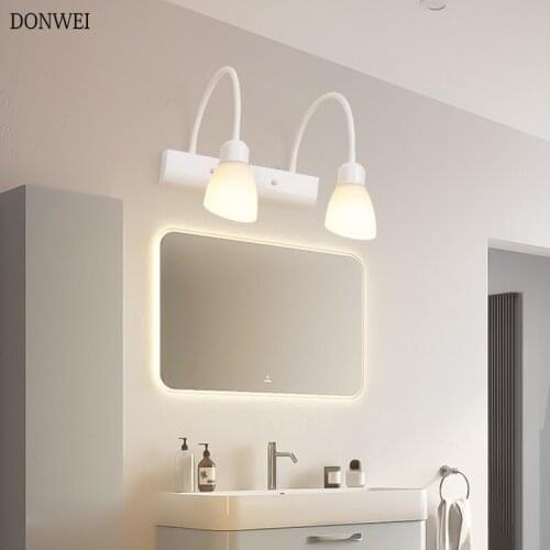 DONWEI Nordic LED Mirror Light Modern Wall Lamp For Bathroom Make Up Dressing Room Indoor Wall Sconce Lighting Fixtures