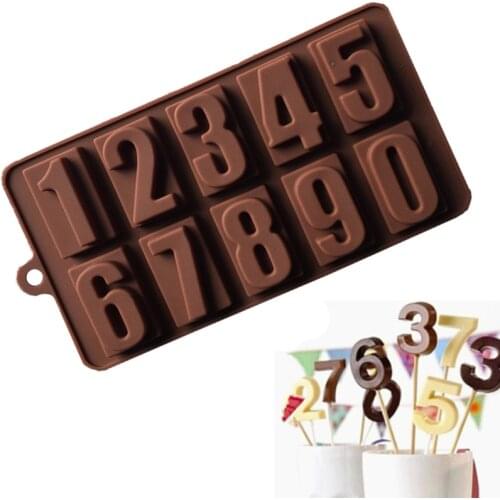 0-9 Number DIY Chocolate Cake Mould Digital Shape Candy Baking Mould Biscuit Making Tools Fondant Mold DIY Cake Decorating