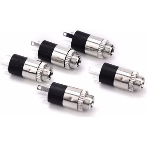 Hot New 5PCS PJ392 Stereo Female Sockect Jack 3.5 Audio Headphone Connector 3.5mm Audio Video Jack Socket Plug