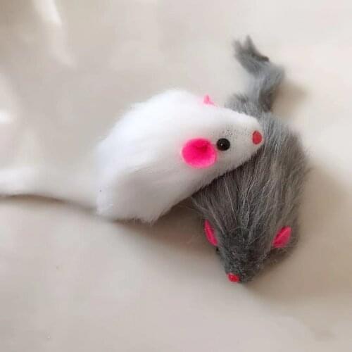 5/1pcs False Mouse Cat Pet Toys Plush Simulation Mouse Random Plastic Funny Playing Toys Sound Squeaky Interactive False Mouse