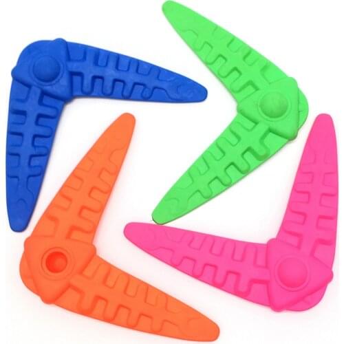 Curved Pet Flying Disc Toy TPR Flying Discs Bite Pet Training Dog Toys Competition Boomerang Child Toys Outdoors Sports Dog Toys