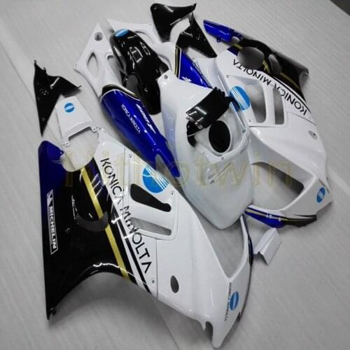 Motorcycle body kit for CBR600F3 1997-1998 F3 97 98 ABS Plastic Fairing+Screws+blue white M2