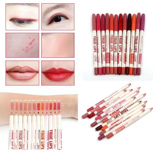 12 Colors/set Lip Liner Multi-purpose Waterproof Lip Lipstick Pencil Lip Gloss Cosmetic Makeup Colorful Lip Liner Pens