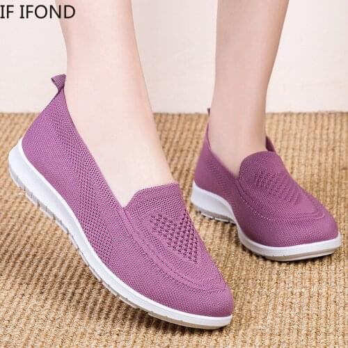 IF IFOND Fashion Breathable Women Running Shoes High Quality Comfortable Weave Sneakers Wear-resisting Non-slip Ladies Footwears