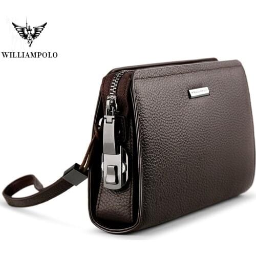 Mens wallet leather genuine coin pocket long zipper coin purse for men clutch business Male Wallet Large men Wallets