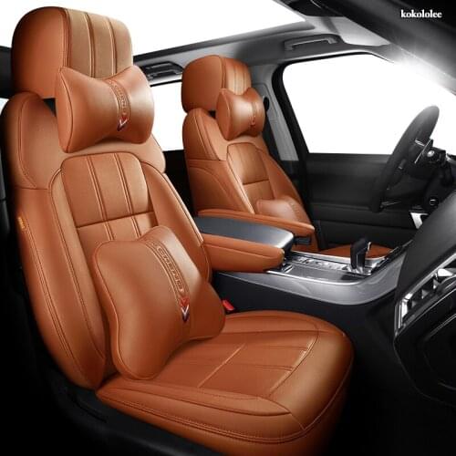 KOKOLOLEE Custom Leather car seat cover set For LAND ROVER Discovery Freelander Range Rover Evoque Range Rover sport car seats