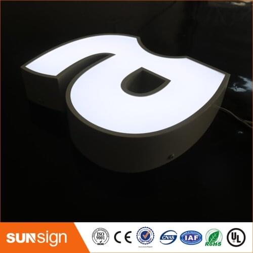 Outdoor led letter frontlit channel sign