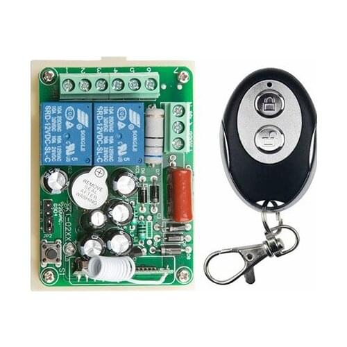 New AC220V 2CH Wireless Remote Control Switch System 1*Receiver + 1 *ellipse shape Transmitters for Appliances Gate Garage Door