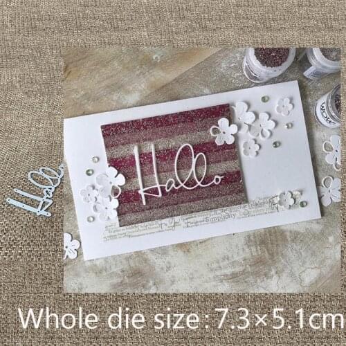 New Design Craft Metal Cutting Die cut dies German hello letters scrapbook Album Paper Card Craft Embossing die cuts