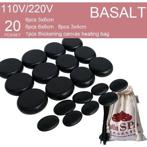 New Hot stone SE pendant set Beauty Salon SPA with high quality thi canvas heater bag 20pcs/set