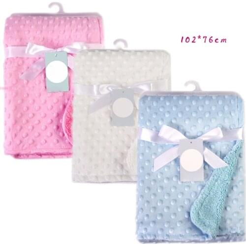 Baby Swaddling Blankets Infant Thermal Berber Fleece Bedding Sets Swaddle Muslin Blankets Diapers for Newborn Babies Wrap 100*70