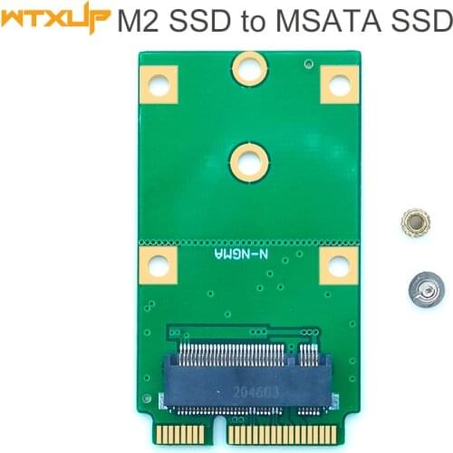 M.2 NGFF SSD to MSATA Mini PCI-E PCI-Express SATA SSD Adapter Card SSD Converter For 2230 2242 NGFF SSD