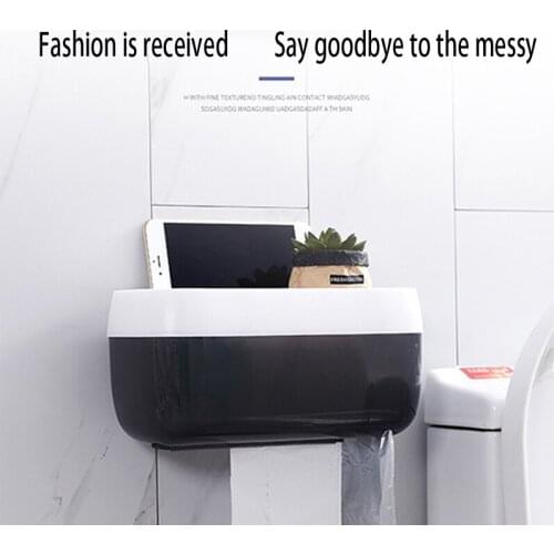 Free punching Tissue Box Multi-function Waterproof Bathroom Products Portable Toilet Paper Holders Double Layer Dispenser