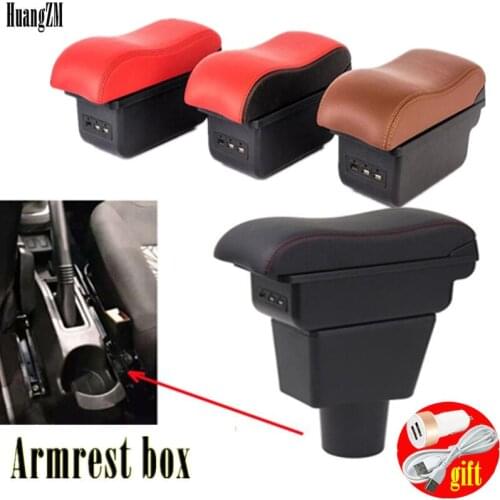 For Lada Xray armrest box Universal Car Central Armrest Storage Box with cup holder ashtray USB Charging modification accessori