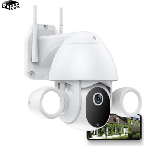 Tuya Smartlife Floodlight Yardlight Wi-Fi Security IP Camera 3MP Dual Lighting Two-Way Audio Support Google Home & Alexa