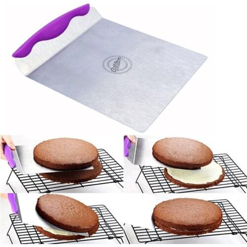 Stainless Steel Cake Lifter Cake Transfer Shovel Bread Pizza Dough Scraper Cutter Baking Tools