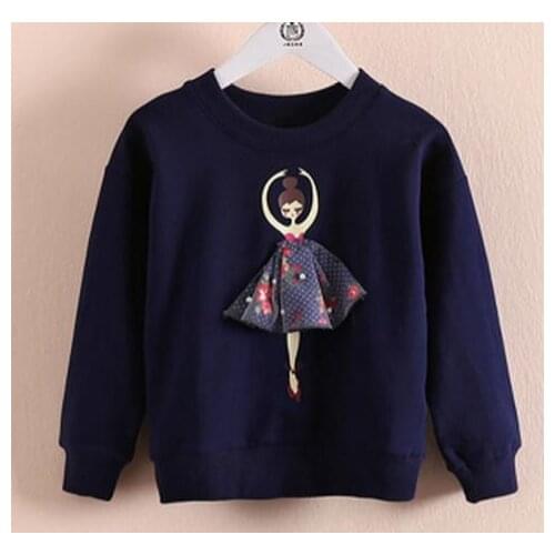Spring Autumn Thin Dance Princess Toddlers Girls Sweatshirts Long Sleeves Kids Clothes Baby Tops Pullovers 2019 T1/6012DBO