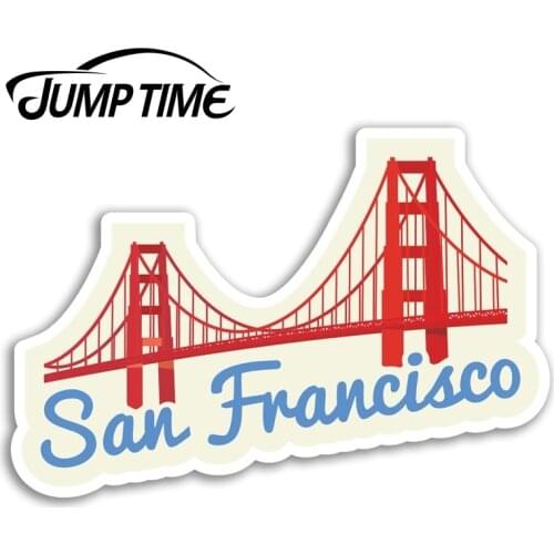 Jump Time for San Francisco Bridge Vinyl Stickers Laptop Travel Sticker Gift Truck Window Bumper Decal Waterproof Accessories