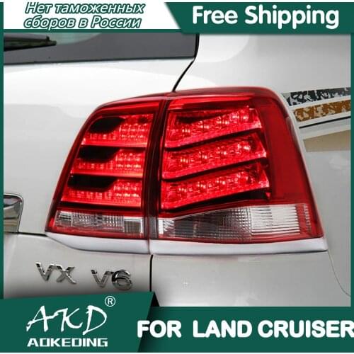 For Car Toyota Land Cruiser LC200 2007-2015 Tail Lamp Led Fog Lights DRL Day Running Light Tuning Car Accessories Tail Lights