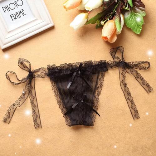 Newest Women Sexy Opening Crotch Panties Ladies Lace transparent Female Briefs Thongs G-string Lingerie Sexy Underwear Women
